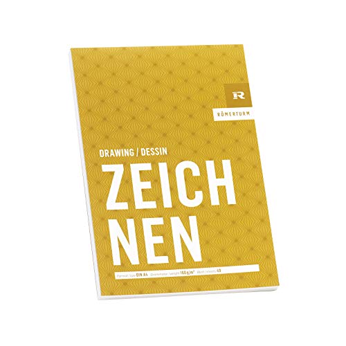 Römerturm Drawing pad, DIN A3, 160 g/m², Bright White, Slightly Rough, glued at The top, 40 Sheets, 88808850