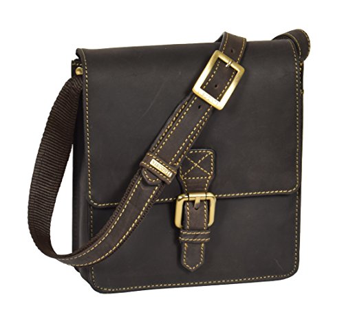 Sac d'épaule en cuir véritable House Of Leather marron, le cadeau idéal pour homme