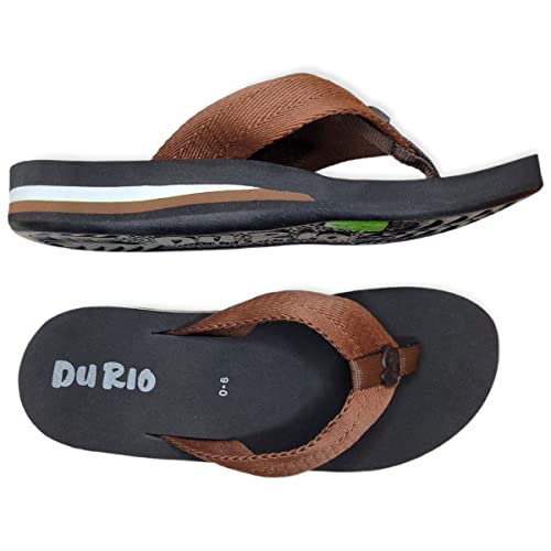 Chinelo DuRio Balance Esporão Fascite Ortopedico Macio Leve (Marrom, br_footwear_size_system, adult,