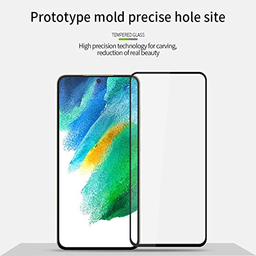 Image of Supershieldz Shine Anti-Static Dust Proof Tempered Glass for Samsung Galaxy S21 FE Screen Protector Tempered Glass Guard, Full Glue, HD+, Clear, Easy Install - Pack Of 1