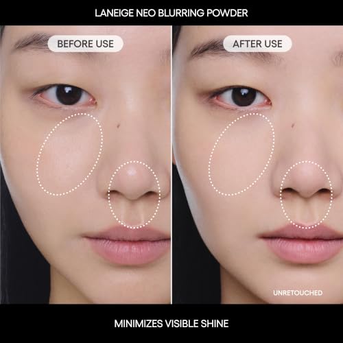Image of LANEIGE Neo Blurring Powder: Korean Oil-Control Compact with Pore Blurring, Smoothing Finish & Travel-Friendly, No-Spill Packaging