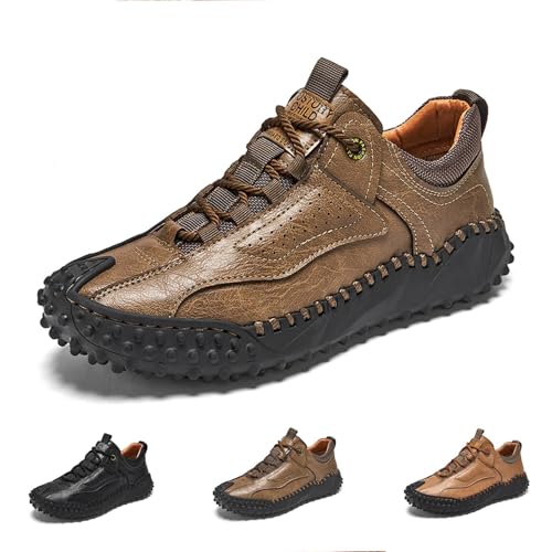 Cushy Gait Shoes for Men, Cushygait Boots Men, Men’s Vintage Leather Hiking Shoes – Genuine Leather, Orthopedic Arch Support