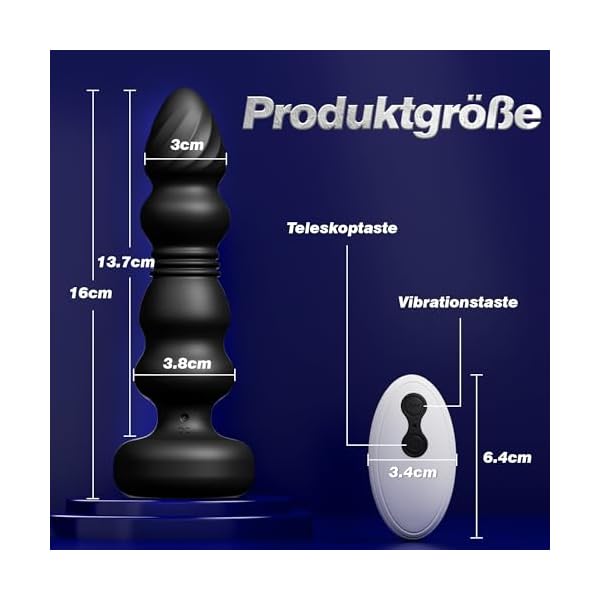 Anal Vibrator Prostata Stimulation Männer mit 10 Stoßfunktion Vibration Vibratorensets Analvibratoren Analplug# Dildo Butt Plug Sex Spielzeug für die Männer Frauen Paare Analkugeln Analsextoy Analdilo – Bild 6