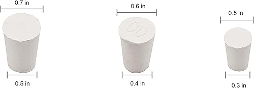 Vista 2 de 29 tapones de goma para saleros y pimenteros, alcancía de cerámica, 3 tamaños, tapones de goma redondos de repuesto, tapón de agujero de goma