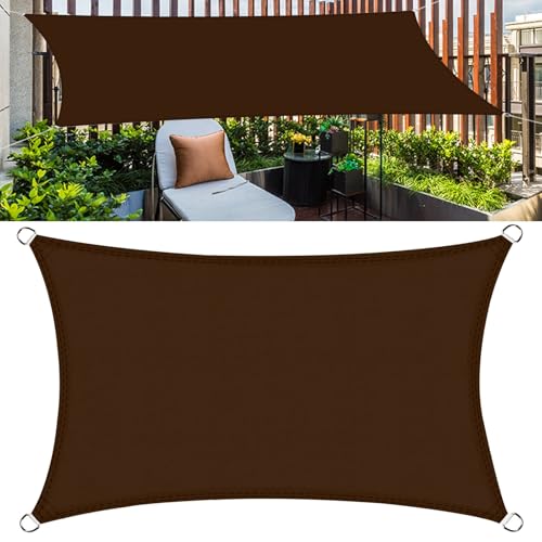 Voile d'ombrage rectangulaire 2x2,5m marron en polyester - 2
