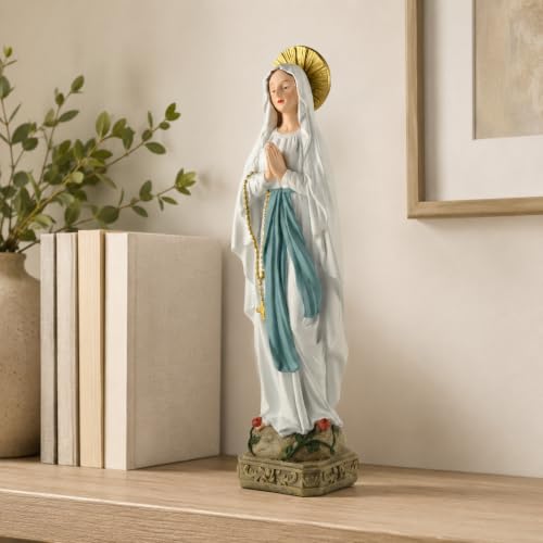 Estatua Nuestra Señora de Lourdes 11 pulgadas miniatura 6