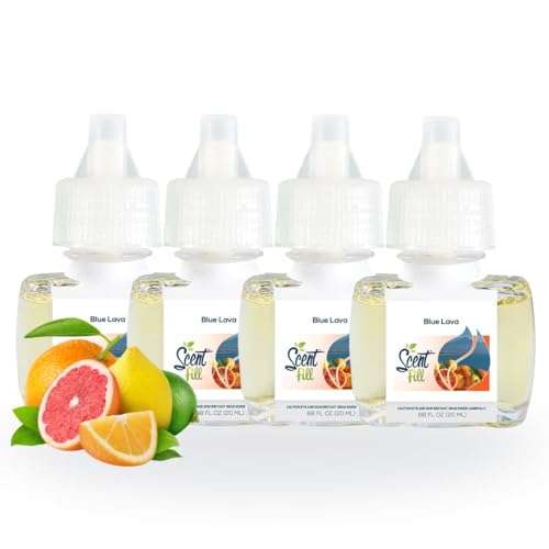 Scent Fill Blue Lava Plug in Air Freshener 4 Scented Oil Refills