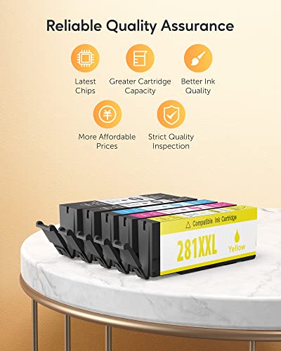 Miolainz 2805P Pgi-280 Xxl/Cli-281 Xxl Ink Cartridge 5 Color Value Pack Replacement thumb #5