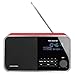 Produktbild Grundig TR 2200 DAB+ Digital Radio (30 Watt PMPO, AUX-IN, UKW-RDS und DAB+ mit 10 Stationsspeicher) glänzend rot