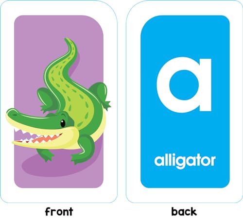 image for School Zone Alphabet Flash Cards: 56 Cards, Toddler, Preschool, Learn 