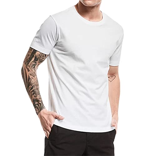 T-shirt en coton anti-irritation col rond homme - Maillot manches courtes léger
