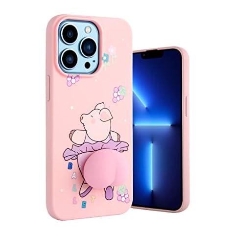 Yoedge for Samsung Galaxy A20e Case for Women Girls 5.8", Soft TPU Pink Silicone Case Shockproof Bumper Protective Cover with Cute Pattern Print and 3D Squeezable Butt, Pig 3 Cover