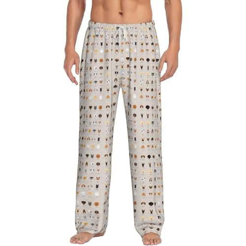 Vêtements de nuit de vacances pantalon de pyjama homme imprimé chien