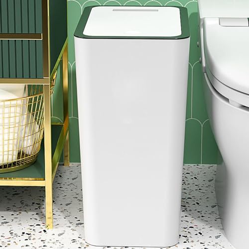 Miniatura 2 de Bote De Basura Para Baño De 15l Con Tapa, Bote De Basura Para Dormitorio Tipo Prensa, Bote De Basura Pequeño, Bote De Basura Pequeño, Bote De Basura Para Oficina, Bote De Basura Para Habitación