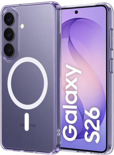 Image of DIZORO Crystal Clear Magnetic Compatible with Samsung S26 Case with Anti-Yellow Anti-Scratch | Shockproof Transparent Cover