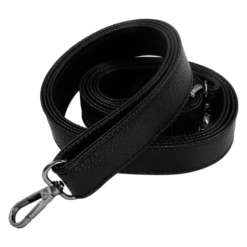 Auvotuis 1Pc Purse Strap Replacement Adjustable PU Leather Shoulder Bag Strap 1 Inch Wide Handbag Handles with Gunmetal Spring Buckle for Bags DIY Making Accessories Cover