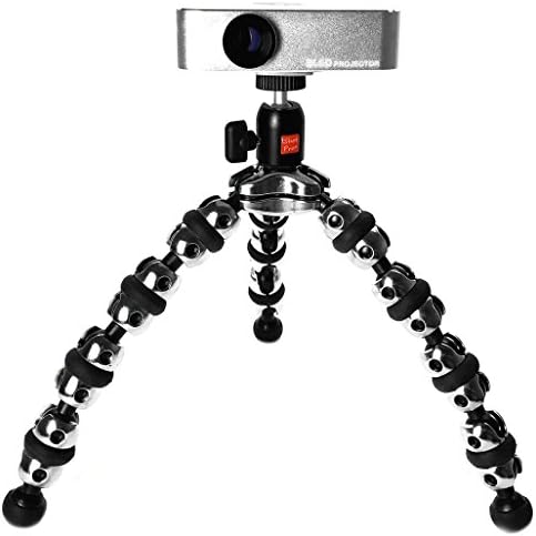 iShot ProTigerPod Pocket Projector Flexible Tripod Stand Holder & 360° Locking Swivel Ball Head Bundle Kit - Premium Machined Aluminum Flexible Tripod Stand PPG-POD