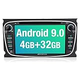 Android 9.0 Moniceiver für Ford Focus ( 2008 - 2010 ), Galaxy ( 2010 - 2012 ), Mondeo ( 2007 - 2011 ), S-max ( 2008 - 2012 ), vergleichen Sie bitte die Maße der Konsole mit dem Autoradio vor dem Einkauf, integrierter CAN-Bus, Plug&Play ohne Adapter
