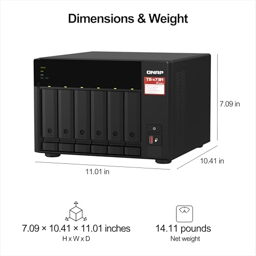 Image of QNAP TS-673A-8G 6 Bay High-Performance NAS with 2 x 2.5GbE Ports and Two PCIe Gen3 Slots