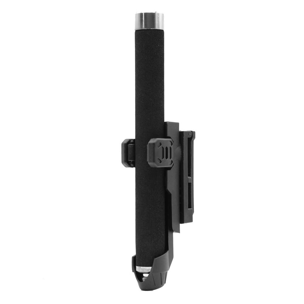 MiOYOOW SchlagstockHolster 360 Grad Gürtel Taschenlampenhalter Teleskop Schlagstockhalter für 0,98 "~ 1,14" Schlagstock