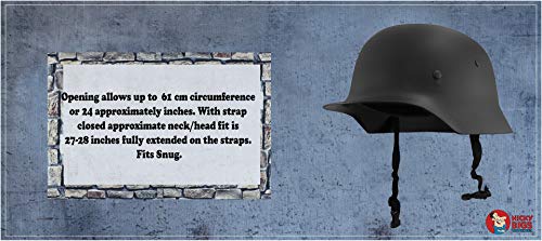 Nicky Bigs Novelties Adult Military German Army Helmet - Uniform Replica Tactical Helmets - Stahlhelm Halloween Costume Accessory, Black, One Size #TOP1