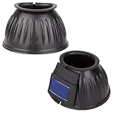 LUMINFLY Overreach Horse Boots, Large Black Rubber Bell...