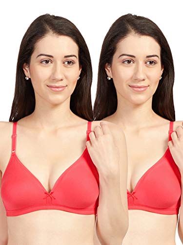 Image of SONARI Omania Womens Non-Padded Cotton Polyester Bras - Solid, Non-Wired, Medium Coverage, Hand Washable (Pack of 2)