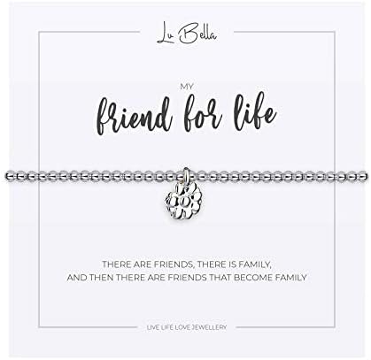 Friendship Bracelets Birthday Gifts For Women. Birthday Gifts For Friends. Personalised Best Friend Silver Charm Bracelet For Her 18th, 21st 40th or 50th Birthday
