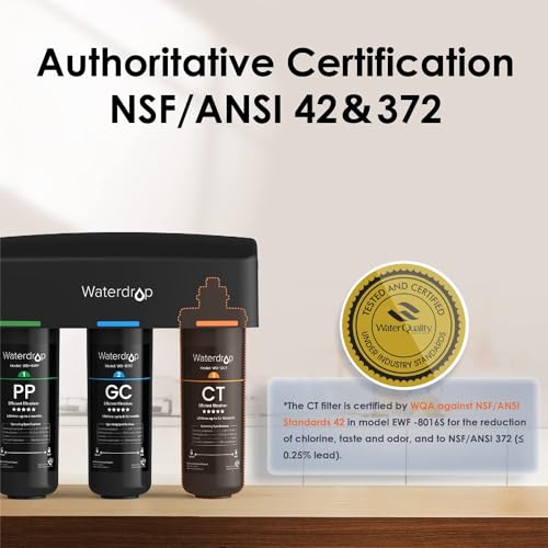 Waterdrop TSA 8 Layer Under Sink Water Filter System, Under Sink Water