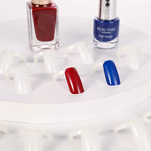 Portown 200 Pcs Nail Display Ring, Diy Nail Display Ring Nail Art Color Chart Tool Manicure Art Practice Tool For Beginners & Manicure Store #TOP5