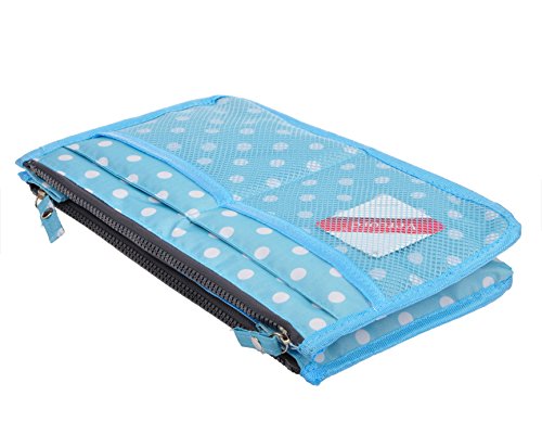 Vercord Updated Purse Handbag Organizer Insert Liner Bag In Bag 13 Pockets Blue Dot Medium #TOP7