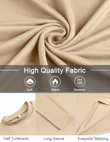 COOFANDY Mens Half Turtleneck T-Shirts Basic Thermal Shirts Casual Sweater - image 6