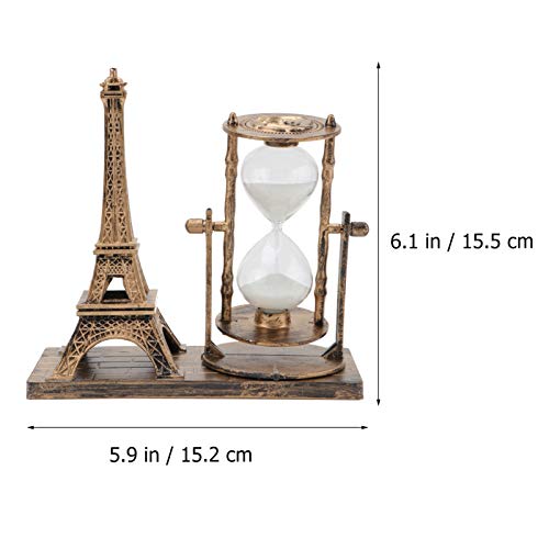 FAVOMOTO Torre Eiffel Ampulheta Areia Temporizador Areia Decoração Relógio Retrô Presentes Mesa Orna