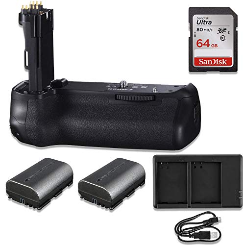 Canon BG-E14 Battery Grip for EOS 70D & 80D DSLR Cameras with Pro