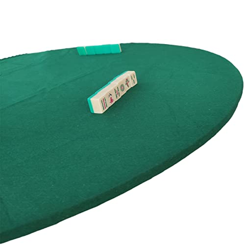 Ritadeshop Game Table Cover Fitted Table Cloth Elastic Round Felt Poker Table Cover Protector (Green, 36"-44") - Thumbnail 4