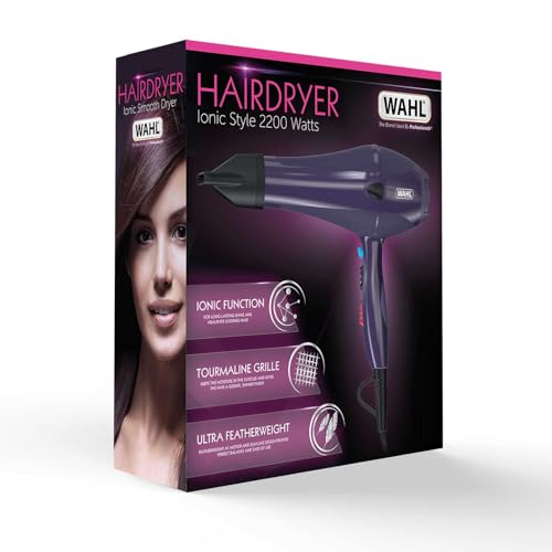 Wahl Asciugacapelli Ionic Style Viola, Asciugacapelli Da Donna, Con Accessori, Temperatura Regolabile, Tre Impostazioni Di Calore, Due Impostazioni Di Velocità, Asciugatura Rapida - 7