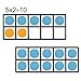 Bright Creations Giant Magnetic Ten Frames for Classroom Learning - 4 Pack Multi-Color Magnetic Frames with 48 Math Counters (12.25 x 5 in)
