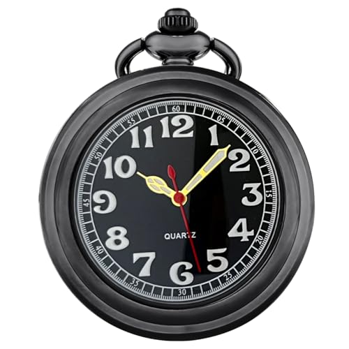 Image of Vintage Quartz Pocket Watches for Men with Chains, Analog Pocket Watch for Women, Gifts for Dad /Grandpa Gifts for Him for Birthday