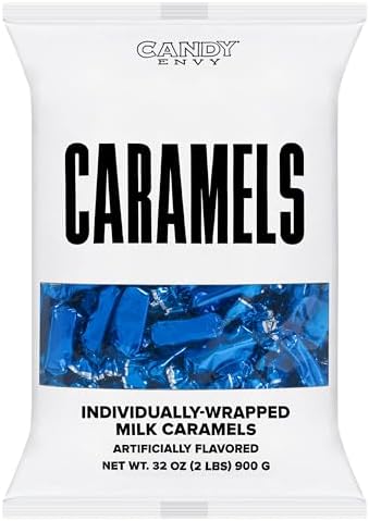 Candy Envy - Individually Wrapped Caramels - Navy Blue Wrapper - 2 Pound Bulk Navy Blue Candy — view 7