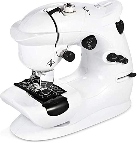GKJHTED Mini máquina de Coser portátil multifunción con Pedal de 2 velocidades y Marcha atrás para Principiantes, Bricolaje, decoración del hogar, Viajes, Uso