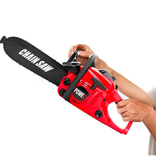 Liberty Imports Power Construction Tool Electric Chainsaw Toy Play Set with Rotating Chain and Realistic Sounds - Kids Pretend Construction Garden Yardwork