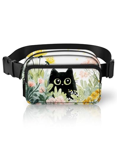Image of Cat Fanny Pack Lightweight Belt Bag Fashion Waist Pouch | Waterproof, crossbody bags for women, sports, running, traveling, hiking