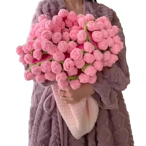 yybng Kit De Ganchillo | Fácil de Aprender con Instrucciones | Kit de Manta de Ganchillo para Principiantes,para Adultos Mujeres Decoración del Hogar Mantas Sofá Dormitorio Sala Oficina Cumpleaños