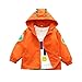 PINU Cartoon Dinosaur Series Zip Coat Thin Fashion Cute Hooded Jacket for Little Boys Girls Spring Autumn Summer