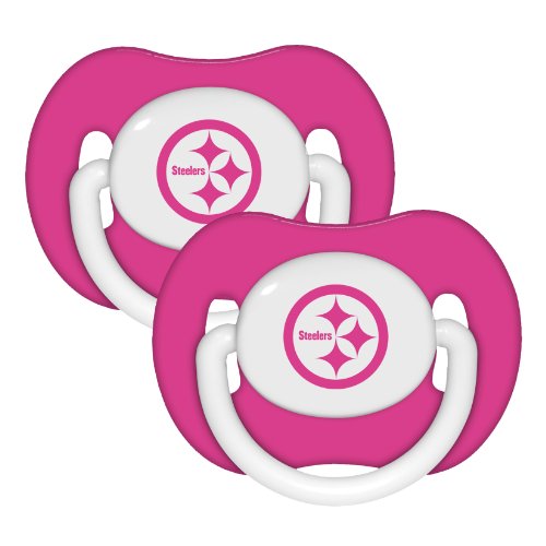 Pittsburgh Steelers 2-pack Pink Infant Pacifier Set - 2014 NFL Baby Girl Pacifiers