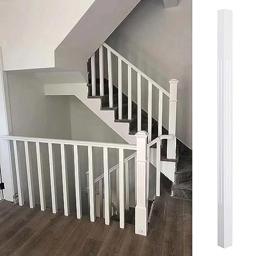 Rambarde d'escalier intérieure bois blanc 95cm pour balcon - 2