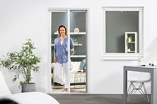 Preisvergleich Produktbild empasa Insektenschutz Fliegengitter Rollo Tür Insektenschutzrollo SMART weiß, braun oder anthrazit 160 x 220 cm