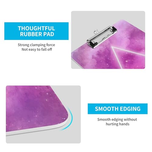 Porte bloc A4 rigide résistant triangle rose pour stabiliser vos notes