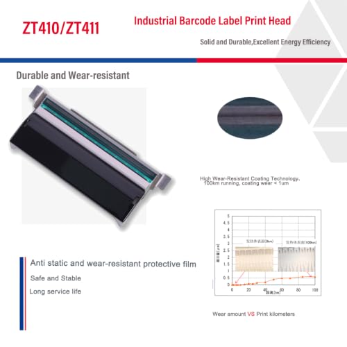 Image of P1058930-010 - Thermal Label Print Head for Zebra ZT411 ZT410 Barcode Printer 300DPI Printhead