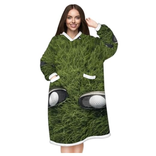 Cozy Golf Club Themed Blanket Hoodie